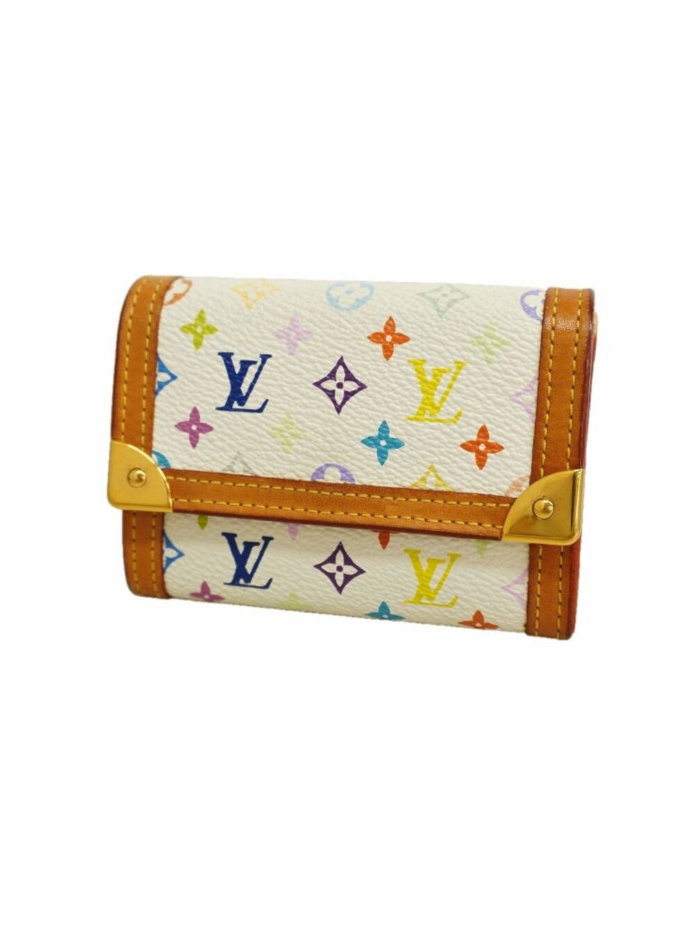 Louis Vuitton Coin Purse Monogram Multicolor Portefeuille Monnaie Pla Blanc